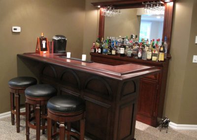 The perfect corner for a home bar